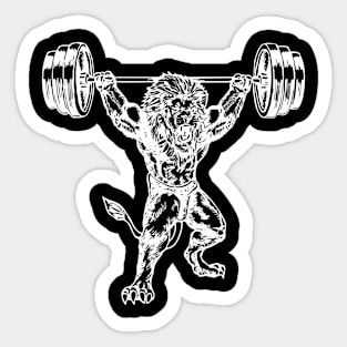 SEEMBO Lion Weight Lifting Barbells Fitness Gym Lift Workout Sticker